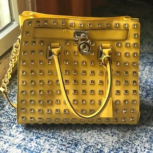Michael Kors Large yellow Saffiano bag